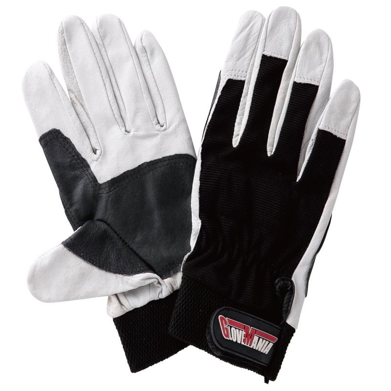 川西工業 グローブマニア プロコンボ レザーメカニックグローブ シロ LL 【革手袋】 #2397