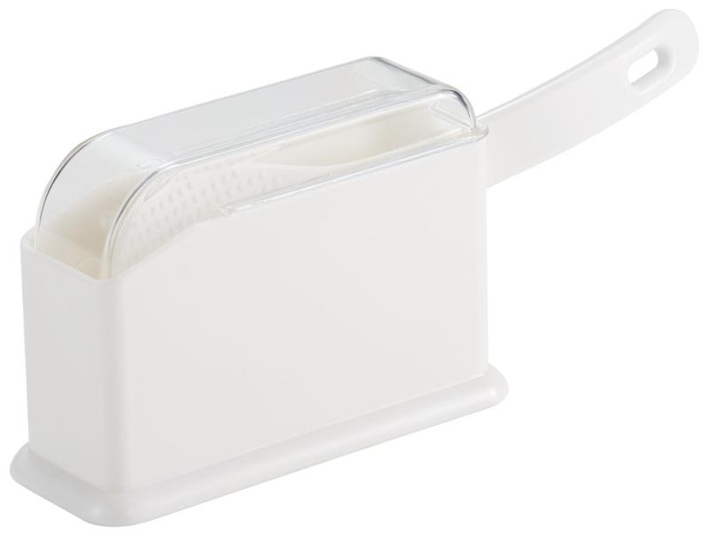 ライクイット(like-it) しゃもじ ケース付き しゃもじホルダー(カバー付) ホワイト 約幅13.5x奥5.2x高9cm(しゃもじ除く) STK-21 しゃもじ置き