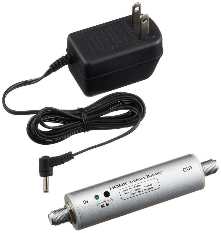 ホーリック アンテナブースター 室内・地デジ(UHF/VHF)専用 中継タイプ HAT-ABS024周波数帯域:76~777(MHz)利得:76~222(MHz):11~14dB利得:470~777(MHz):15~19dB入力インピーダンス:75Ω出力インピーダンス:75Ω