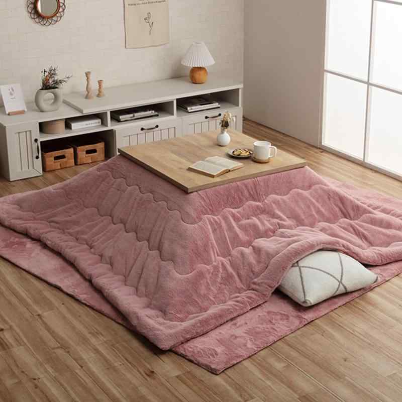 イケヒコ こたつ 布団 正方形 ラピアス ダスティピンク 約205×205cm 無地 やわらか ふかふか フェミニン #6842429の商品画像