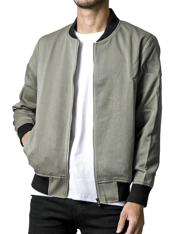 [liberte riche] リベルテ リッシュ MA-1 エムエーワンジャケット メンズ フライトジャケット ミリタリー ブルゾン アウター 秋服 冬服 カーキ L