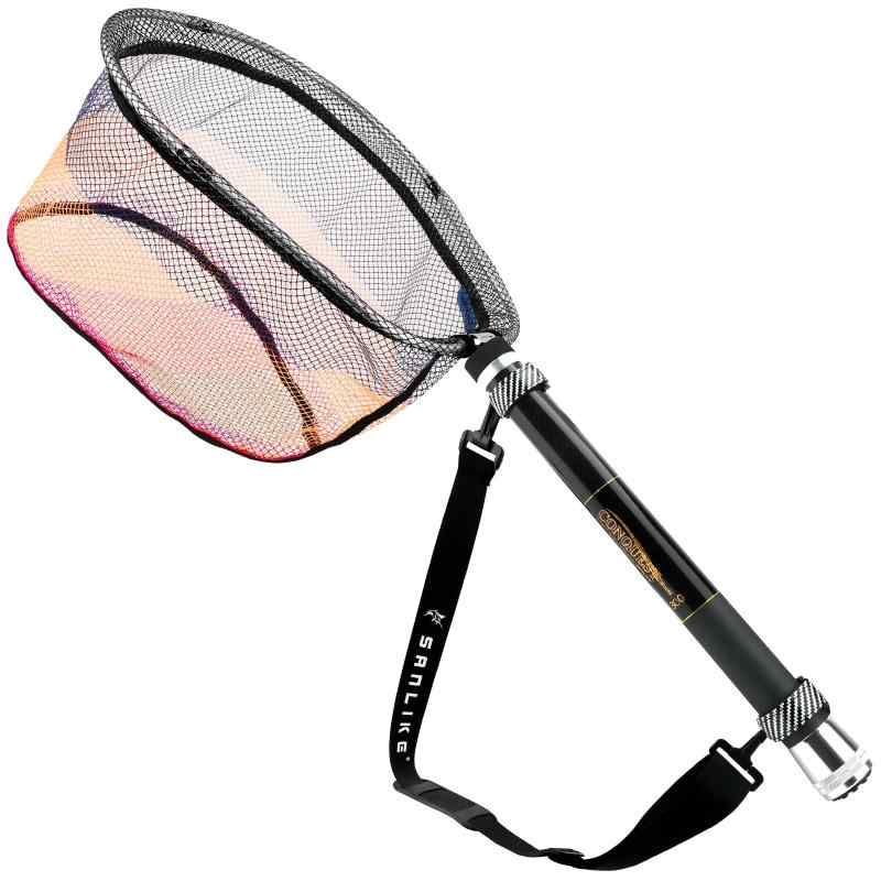 SANLIKE ランディングネット タモ網 タモの柄 伸縮 ランディングシャフト 軽量 携帯便利 玉網 折り畳める たも網 コンパクト淡水海水適用 3M玉の柄の全長：約3M　継数：9本　仕舞寸法：43cm　先径：12.8mm　元径：30.9...