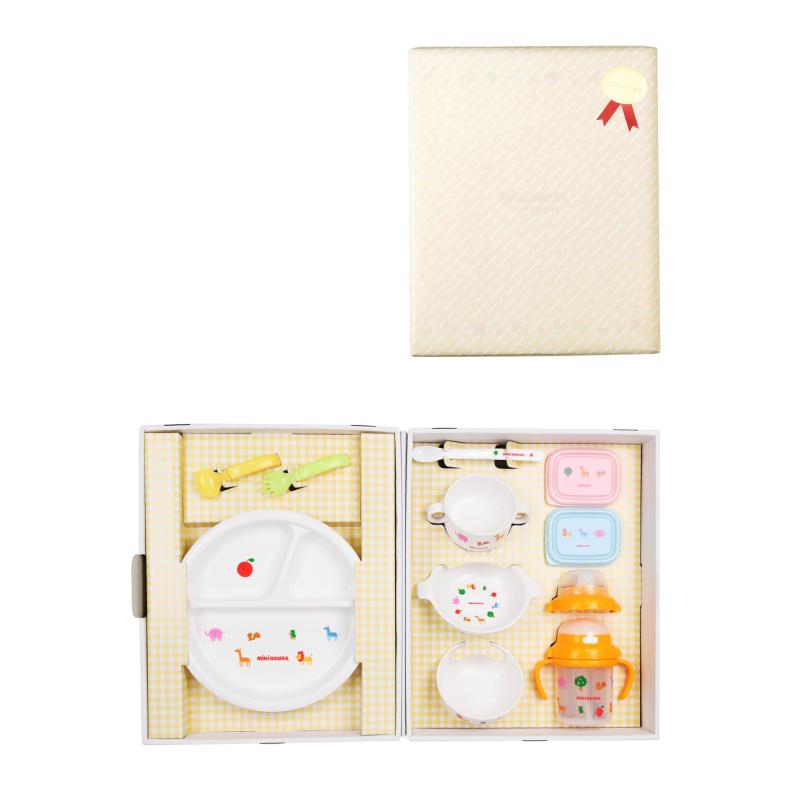 [ミキハウス] テーブルウエアセット【ラッピング済】継続展開モデル ご出産祝い ベビー食器セット 日本製 離乳食 男の子 女の子 ベビー キッズ 赤ちゃん ベビー服 子供服 ギフト 44-9989-685