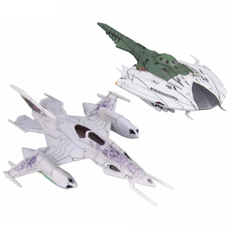 BANDAI SPIRITS(バンダイ スピリッツ) メカコレクション 宇宙戦艦ヤマト2202 愛の戦士たち ツヴァルケ(大使館員専用機)&デスバテーターセット 色分け済みプラモデル