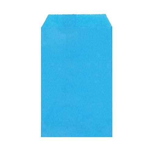 QUOTIDIAN 100枚 スカイブルー フラット 耐油紙バッグ | クラフト・文房具・製品収納・石鹸・ウェディ..