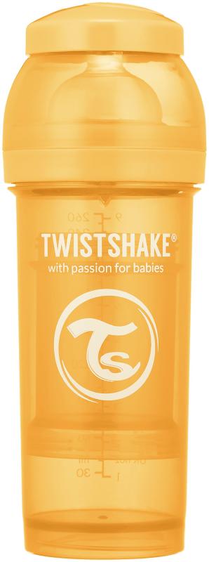 TWIST SHAKE (ツイストシェイク) カラフル 哺乳びん プラスチック製 260ml オレンジ
