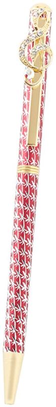 ロイヤルアーデン ボールペン スワロフスキー クリスタル 音符シリーズ 3 レッド 13.5cm 65610