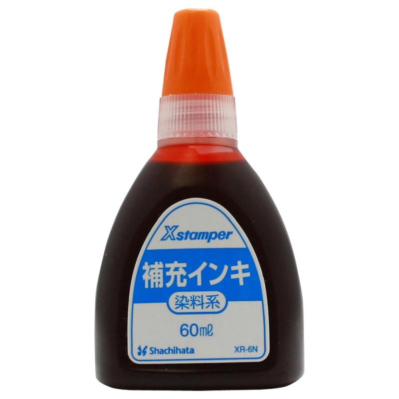 シヤチハタ染料系インキ60ml 朱 XR-6N