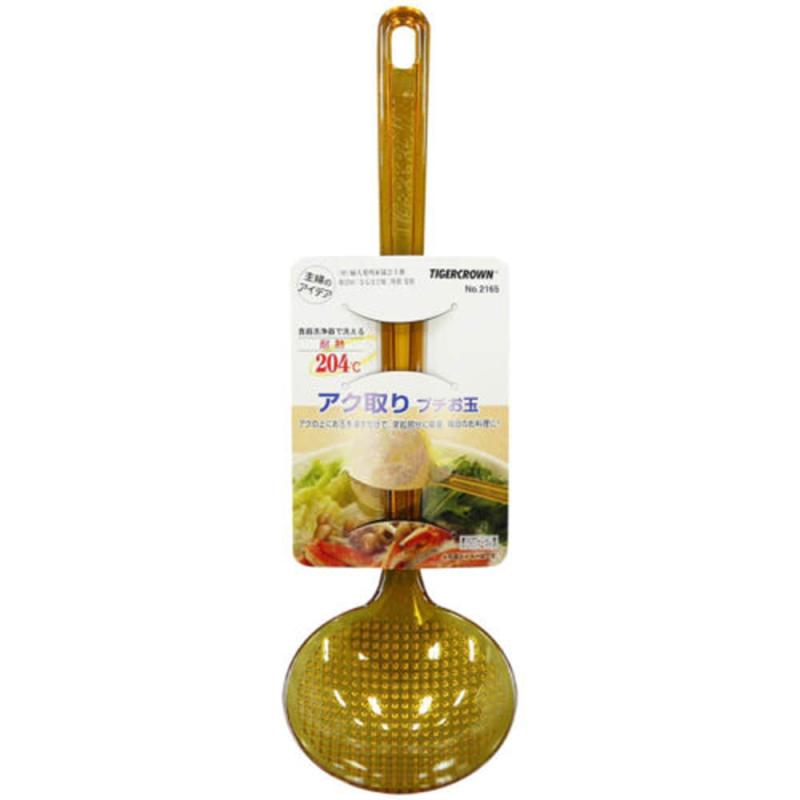 タイガークラウン おたま・レードル オレンジ 73×39×250mm トータルCアク取りプチお玉 ポリエーテルイミド 耐熱204度 2165