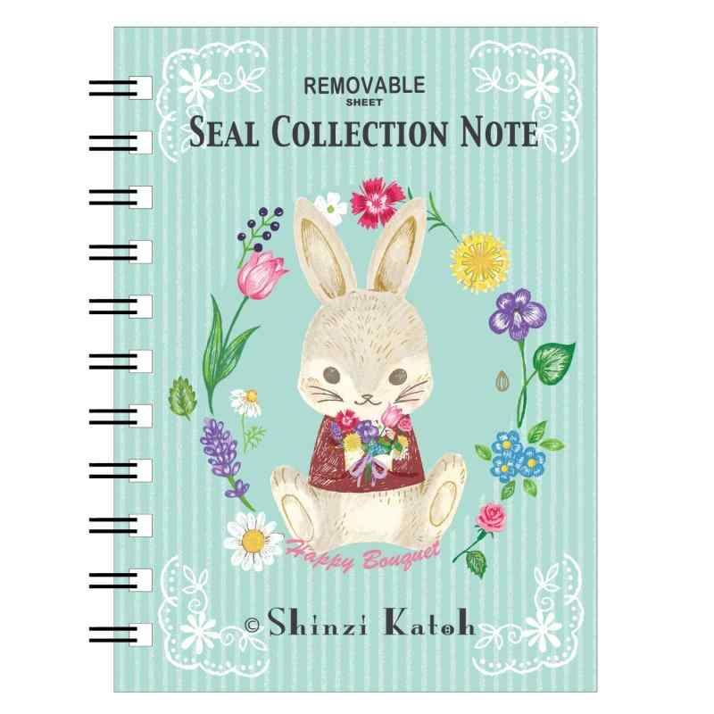 Rakuten - シール堂 日本製 剥がしやすい シール帳 Shinzi Katoh うさぎ A6サイズ 40ページ ks-sb-10020