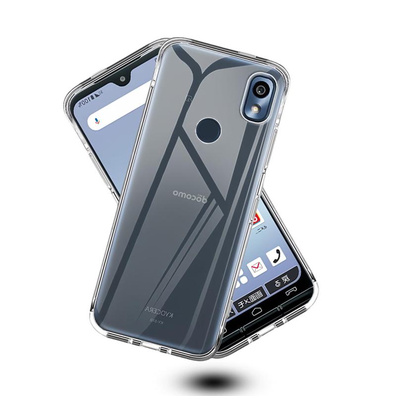 乐天商城 - 京セラ あんしんスマホ KY-51Bケース 耐衝撃 クリア tpu 透明 スリム 薄型KY-51B docomo四隅强化保護カバーシリコン 透明 スリム 薄型 指紋防止 黄変防止 防塵 ハンドストラップ バンパー ソフトケ