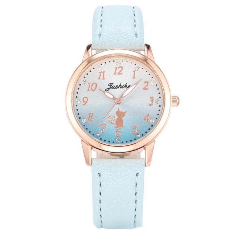 Qiowyuo キッズ腕時計 クオーツ アナログ表示 ガールズ子供用腕時計 子供の日 入学 通学 入園 通園 新学期 誕生日 プレゼント お祝い (12.20-ブルー)