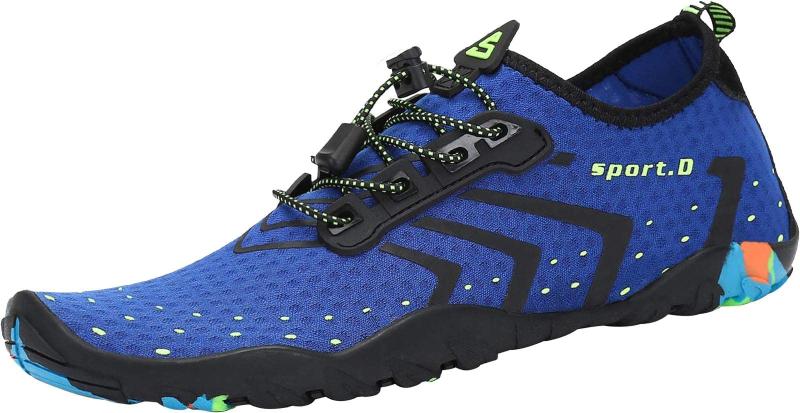 [Putu] マリンシューズ ウォーターシューズ シュノーケリング アクアシューズ ビーチサンダル 軽量 通気性 水陸両用 男女兼用 シューズ 28cm ブルー