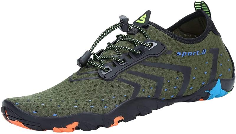 [Putu] マリンシューズ ウォーターシューズ シュノーケリング アクアシューズ ビーチサンダル 軽量 通気性 水陸両用 男女兼用 シューズ グリーン 26.0 cm