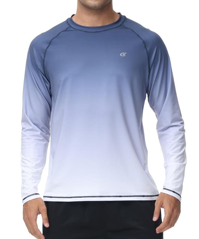 [Hyzhwl] ラッシュガード メンズ 長袖 水着 tシャツ UPF50+ 接触冷感 uvカット紫外...