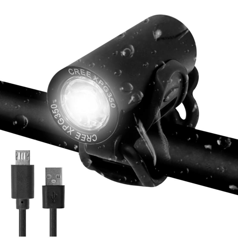 GORIX(ゴリックス) ヘッドライト 自転車ライト usb充電 防水 LEDライト明るい (GX-FL1579) 盗難防止 サイクルライト 工具不要 フロントライト (ブラック)