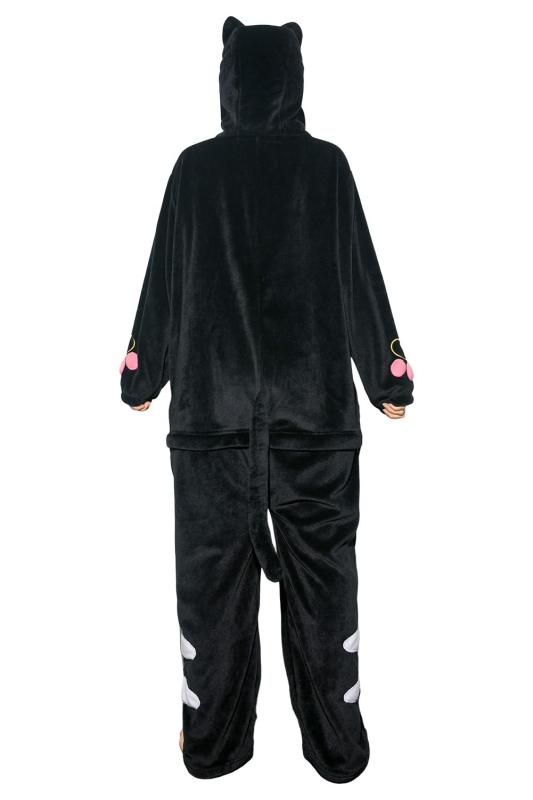 [OLAOLA] 黒猫 着ぐるみ パジャマ ブラック 可愛い 大人用 部屋着 柔らかい 動物 コスチューム 仮装 もふもふ 冬用パジャマ ふわふわ パジャマ フランネル 男女兼用 暖かい 部屋 防寒 対策 (ブ superyou2nd-10013986 SUPERYOU 2nd サンプル画像3