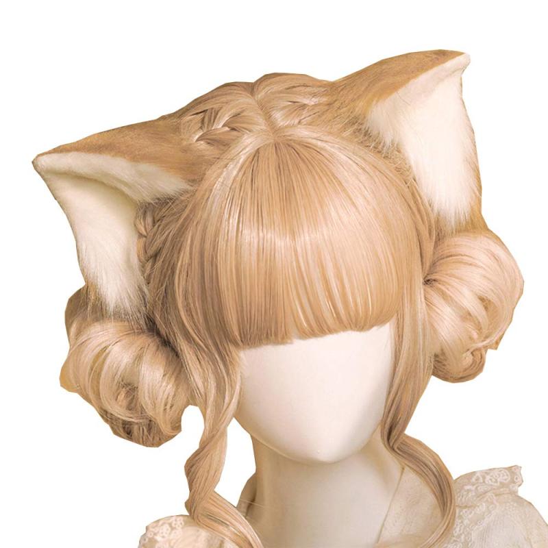ネコ 猫耳 もふもふ耳 ヘアビン ロリータ 髪飾り ヘアアクセサリー ライブ フェス パーティーなどイベントに (ブラウン・ホワイト) superyou2nd-10011404 SUPERYOU 2nd パッケージ画像
