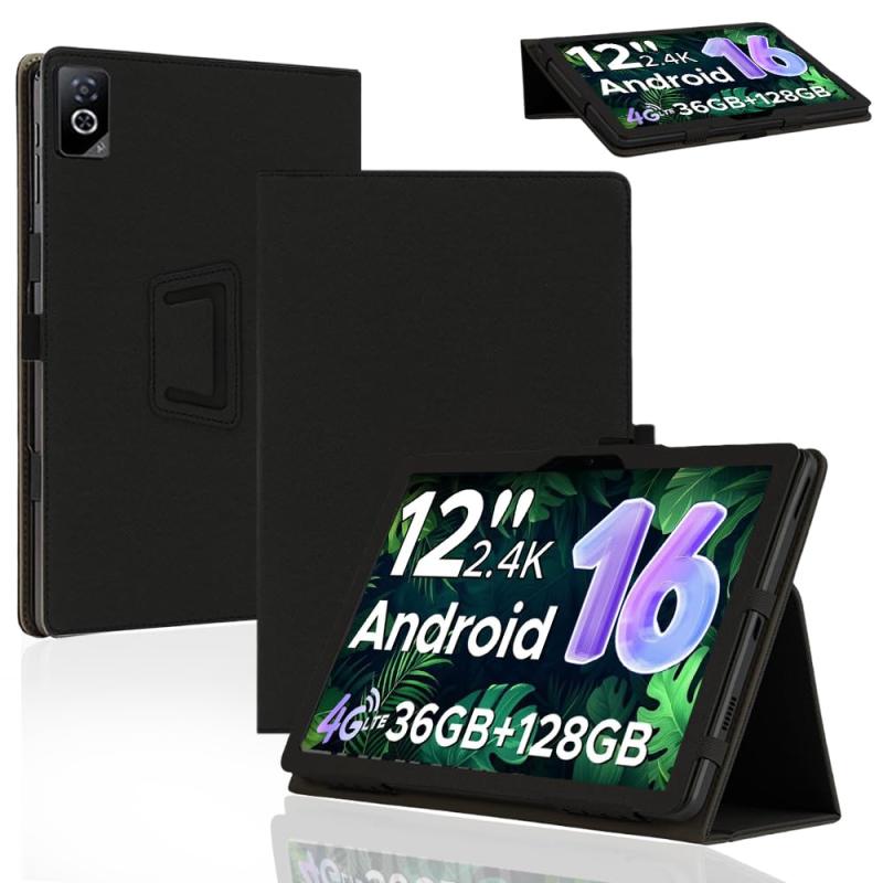 For DOOGEE G6P/Yummo A90PRO ケース 12インチ スタンド 【HASADEDE】機能 角度調整 上質PUレザー キズ防止 タッチペン収納機能 磁気吸着機能付き 耐衝撃 軽量 全面保護 DOOGEE G6P/Yummo A90PRO 専用 スマート【対応機種】DOOGEE G6P/Yummo A90PRO 12インチ 用保護ケース。 ご購入前に必ずお手元のタブレットの機種をご確認ください。【多机能設計】穴にピッタリした設計、電源ボタン、音量ボタン、イヤホンジャック、コネクタ等がそのまま使用でき、横置きスタンド機能が付いて、お好きな角度を調整し、ビデオや読書などの観賞を楽しむことができます。【上質PU素材採用】カバー表面は手触りが良く高級感のあふれる耐久性に優れた高級PUレザーで、バックケースは耐衝撃性の高く頑丈なPU素材を採用しており、裏地材質は液晶表面に優しいマイクロファイバーの仕上がりで、タブレット本体をやわらかく包み込みながら、不意による落下の衝撃から緩和できて、タブレットに最高の保護力を提供してくれます。【全面保護】頑丈で落下防止で、デバイスの磨耗を防ぎ、汚れに耐え、手触りが良いです。360°全方位の保護であり、バッグに入れても引っかき傷の心配はありません【ブラケット機能】マルチアングル固定設計を採用し、より安定したブラケット機能を備え、最適な視界が得られるように調整できます。