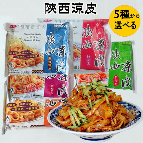訳あり～陝西涼皮 香辣と鮮香麻辣と麻醤と酸辣と微辣味の5種類から選べる 板春雨 凉皮 リャンピー 方便食 即席 インスタント 中国小吃 中華食材 165g 賞味期限2024年4月9日のサムネイル