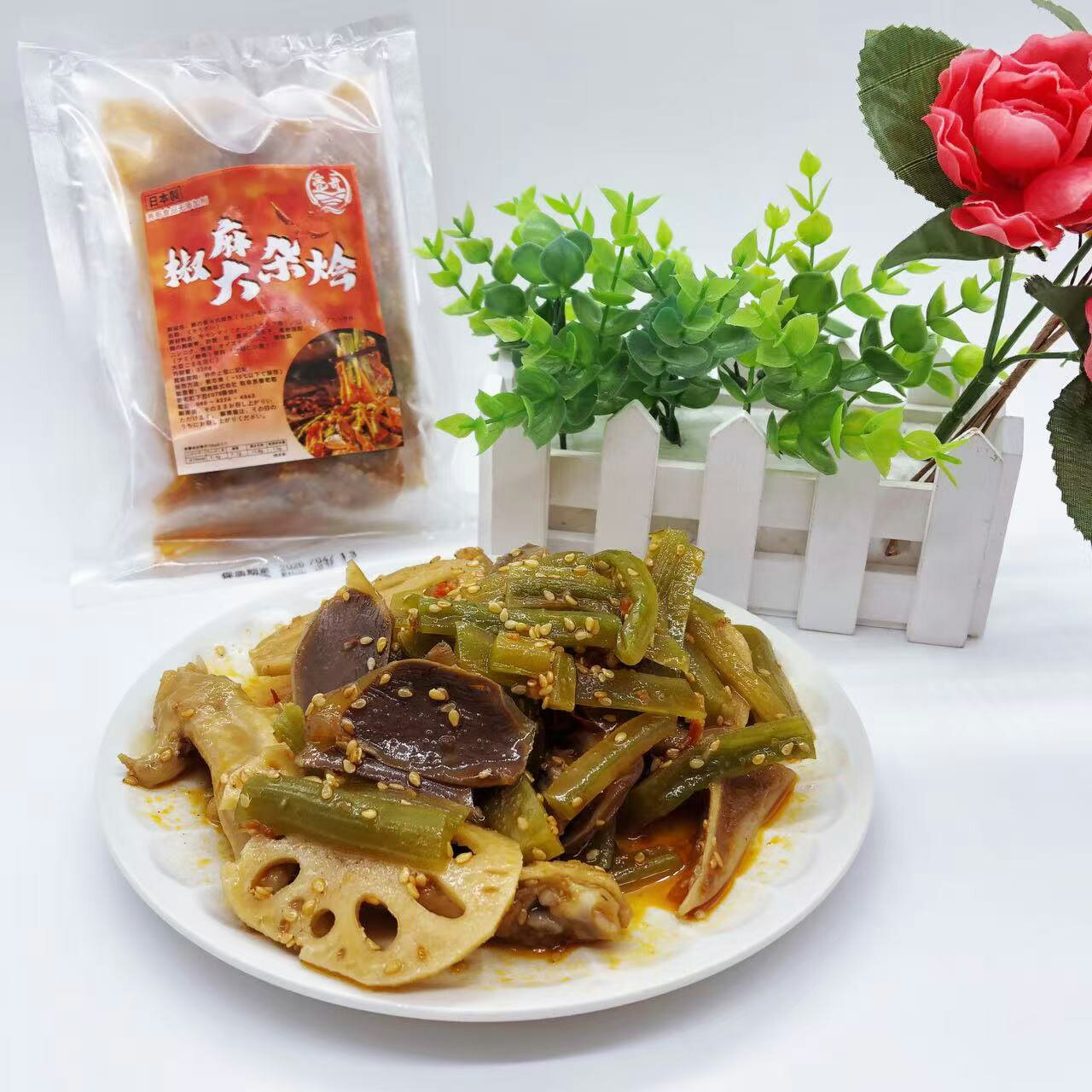 亮哥椒麻大雑會（即食）大雑煮 惣菜 牛センマイとアヒル砂肝と鶏の胸軟骨入り 熟食 日本国内加工 調理済 約330g [冷凍食品](4)