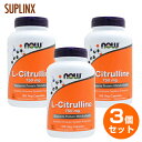 お得サイズ Lシトルリン 750mg 180粒　071-00103 サプリメント 健康サプリ サプリ アミノ酸 シトルリン お徳用 now ナウ 栄養補助 アメリカ 国外 カプセル 通販 楽天