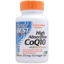 高吸収コエンザイムQ10(CoQ10)200mg 60粒 サプリメント 美容サプリ サプリ コエンザイムQ10 栄養補助 栄養補助食品 アメリカ カプセル サプリンクス High Absorption CoQ10Doctor's Best