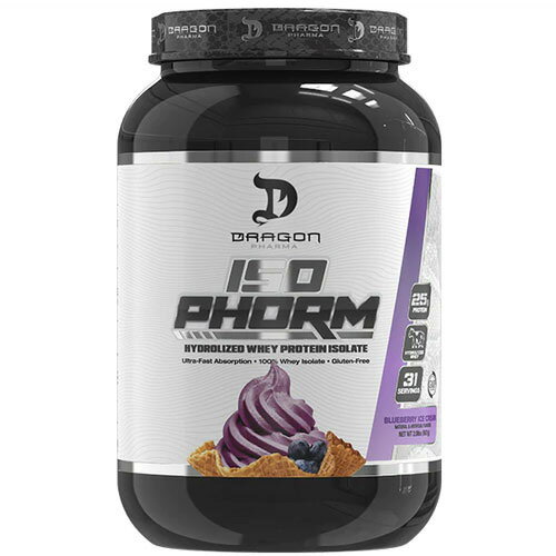 アイソフォーム　ホエイプロテインアイソレート ※ブルーベリーアイスクリーム 907gドラゴンファーマ Dragon Pharma Isophorm Whey Protein Isolate Hydrolized 2Lbs. BlueBerry Ice Cream