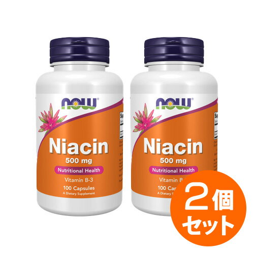 【2個セット】ナイアシン（ビタミンB3） 500mg 100粒 | ビタミンB3・ナイアシンカプセル サプリメント 海外サプリ ア…