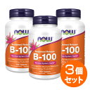 【3個セット】ビタミンB100 コンプレックス(タイムリリース型) 100粒 サプリメント 健康サプリ サプリ ビタミン ビタミンB群 now ナウ 栄養補助 栄養補助食品 アメリカ 国外 タブレット サプリンクス 通販 楽天