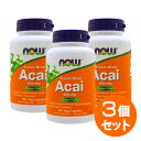 【全品P10倍★15日12:00-23:59】【3個セット】オーガニック アサイー 500mg 100粒(サプリメント) NOW サプリメント 健康サプリ サプ...