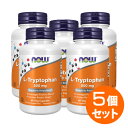 【5個セット】Lトリプトファン 500mg 60粒 サプリメント 健康サプリ サプリ アミノ酸 now ナウ 栄養補助 栄養補助食品 アメリカ カプセル