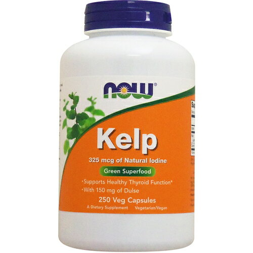 ケルプ 250粒 サプリメント 健康サプリ サプリ ミネラル ヨウ素 now ナウ 栄養補助 栄養補助食品 アメリカ カプセル サプリンクス