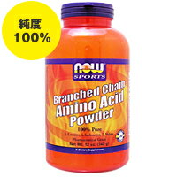 100％ピュア BCAA（分岐鎖アミノ酸）パウダー 340g ダイエット・健康 サプリメント 健康サプリ BCAA配合 顆粒・粉末タイプ NOW ナウ サプリンクス