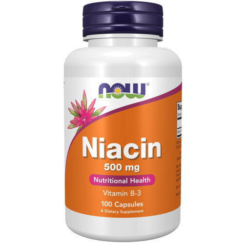 Niacin 500mg 1日1粒のビタミンB3で、しっかりエネルギーチャージ 1粒にしっかり500mgのビタミンB3を含有しています。 ビタミンB3は元気いっぱいの毎日や、変わらない美容を目指す方から注目を集めるビタミンです。また、炭水化物や脂肪、タンパク質をエネルギーとして利用するために欠かせない栄養成分です。 本製品はアミド型やノーフラッシュタイプではない、通常型のナイアシン（ビタミンB3）です。 そのため、ナイアシンフラッシュを実感したいという方におすすめなタイプです。 ※ご実感には個人差がございます。 こんな方におすすめ ・お酒やコーヒーなどの嗜好品を好む ・元気あふれる毎日を過ごしたい ・飲み会や食事会が多い 発売元 NOW（ナウ） 内容量 / 形状 100粒 ※100日分 / ※イラストはイメージで実際のものと色や形は異なります。 お召しあがり方 ・栄養補助食品として1日1粒を目安にお召し上がり下さい。 注意事項 ●成人を対象とした商品です。●摂取目安はお守り下さい。●空腹時はご摂取しないで下さい。●本製品のご摂取で一時的なほてりやチクチクとした肌の痒みなどを感じる場合がございます。この反応は通常のものであり、有害なものではありません。●不快な状態が持続する場合は、ご摂取を中止して下さい。●次に該当する方は、ご摂取前に医師へご相談下さい。・妊娠・授乳中・医師による治療・投薬を受けている●お子様の手の届かない場所で保管して下さい。●開封後は高温多湿を避けて保管して下さい。 ※ページ下部に記載の「サプリメント等についてのご注意」も必ずご確認下さい。 アレルギー情報 - 特記事項 - 成分表示 （1粒あたり） ◆ナイアシン（ビタミンB3）　　500mg　 （その他成分） ◆ゼラチン（カプセル）、セルロース、シリカ、野菜由来ステアリン酸マグネシウム ・広告文責：SVSコーポレーション（株） 0120-326-039 ・生産国：アメリカ製 ・商品区分：食品※規格変更にともないパッケージ等がWEB表示と異なる商品が届く場合がございます。