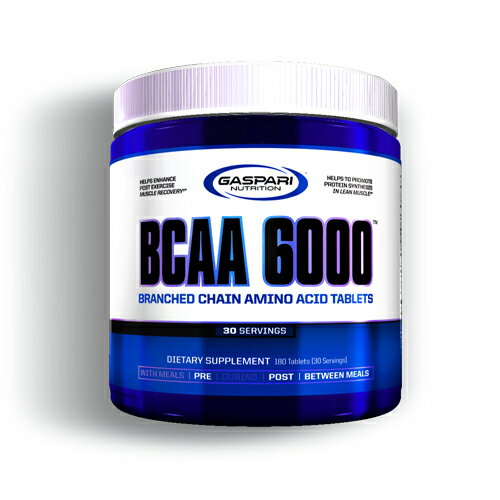 BCAA 6000 （ロイシン強化型分岐鎖アミノ酸） 180粒 Gaspari Nutrition ガスパリ ニュートリション ギャスパリ ビッグヒデ 山岸