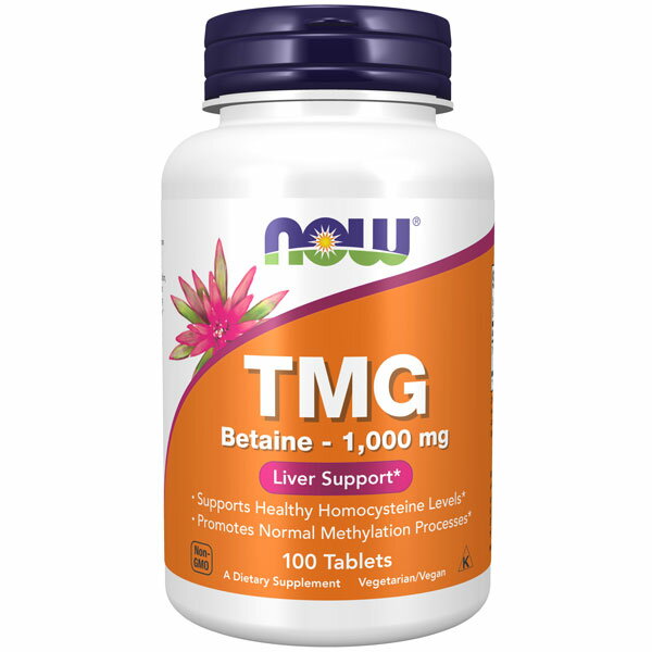 TMG　ベタイン（Betaine）1,000mg／100タブレット[生活習慣／眠り／スポーツサプリ／ナウフーズ／NOW FOODS／タブレット／アメリカサプリ／サプマート／SupmartUSA]