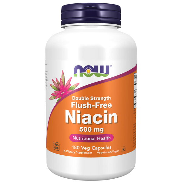 ナイアシン（ビタミンB3）フラッシュフリー 500mg　180粒（ベジカプセル）[ビタミンB群／Flush-Free Niacin／ナイアシン／イノシトール..