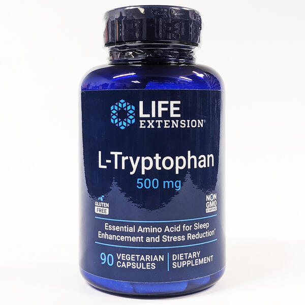 L-トリプトファン　500mg／90ベジカプセル[LIFE EXTENSION／ライフエクステンション／サプリメント／アメリカサプリ／サプマート／SupmartUSA]