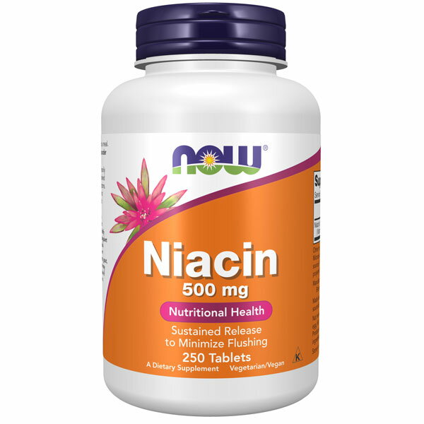 商品の特長 NOW Niacin 500 mg 250 Tablets. タイムリリース加工でゆっくり吸収します。 ※天然の原料を用いているため、製品には自然な色のばらつきが生じる場合があります。 非遺伝子組み換え原料 乳製品不使用 卵不使用 グルテン不使用 大豆不使用 ナッツ不使用 ハラール コーシャ ヴィーガン／ベジタリアン ご使用方法 栄養補助食品として、成人は1日1粒をできれば食事と一緒にお召し上がりください。本製品は医師の指示に従って摂取することをお薦めします。 ※本製品は、医師の監督下で使用することを推奨します。 ※本製品は成人が対象です。 ※ナイアシンのサプリメントは一時的に紅潮やかゆみを引き起こすことがありますが、このタイムリリース加工のタブレットはそれらの症状を最小限に抑えます。不快ではあるが危険ではない症状をさらに抑えるためには、毎日服用し、飲み忘れないようにしてください。 ※妊娠中、または授乳中の方は、本製品のご使用を控えてください。 ※疾患のある方（特に心血管疾患、肝臓疾患、炎症性腸疾患、糖尿病、痛風、片頭痛）、薬を服用中の方（特にNSAIDを含む抗凝固薬）は、サプリメントをお召し上がりになる前にかかりつけの医師にご相談ください。 ※摂取開始時に一時的な胃腸の症状が出ることがあります。それが長く続く場合は、医師にご相談ください。 ※高温多湿の場所を避けて保管してください。 ※お子様の手の届かない場所に保管してください。 内容成分 1粒中 ： ナイアシン（ビタミンB3）　500mg その他の原材料： ヒプロメロース (セルロース)、微結晶セルロース、ステアリン酸 (植物由来)、ベジタリアン コーティング、二酸化ケイ素。 ※小麦、グルテン、大豆、乳、卵、魚、貝類、木の実の原料を使用していません。ただし、これらのアレルゲンを含む原料を加工する適正製造基準（GMP）施設で製造されています。 ※1968年以来家族経営。 内容量 250タブレット メーカー名 NOW 原産国・製造国 アメリカ 商品区分 健康食品 保存方法 直射日光を避け、涼しく乾燥した場所で保管してください。 配送元・広告文責 Natulab, Inc. 1571 South Sunkist St.Suite D　Anaheim, CA 92806 U.S.A. TEL：1-714-941-9411 当店は米国カリフォルニアを本店とする海外ショップです。 当店でご購入された商品は「個人輸入」として米国カリフォルニアよりお客様へ直送させていただきます。 なお、個人輸入される商品はすべてご注文者自身の「個人使用・個人消費」が前提となりますので、ご購入商品を第三者へ譲渡・転売することは法律で禁止されております。 通関時に関税・輸入消費税が課税される可能性があります。 詳細はこちらをご確認ください。 当店のカード決済代行会社はRakuten Commerce LLCです。