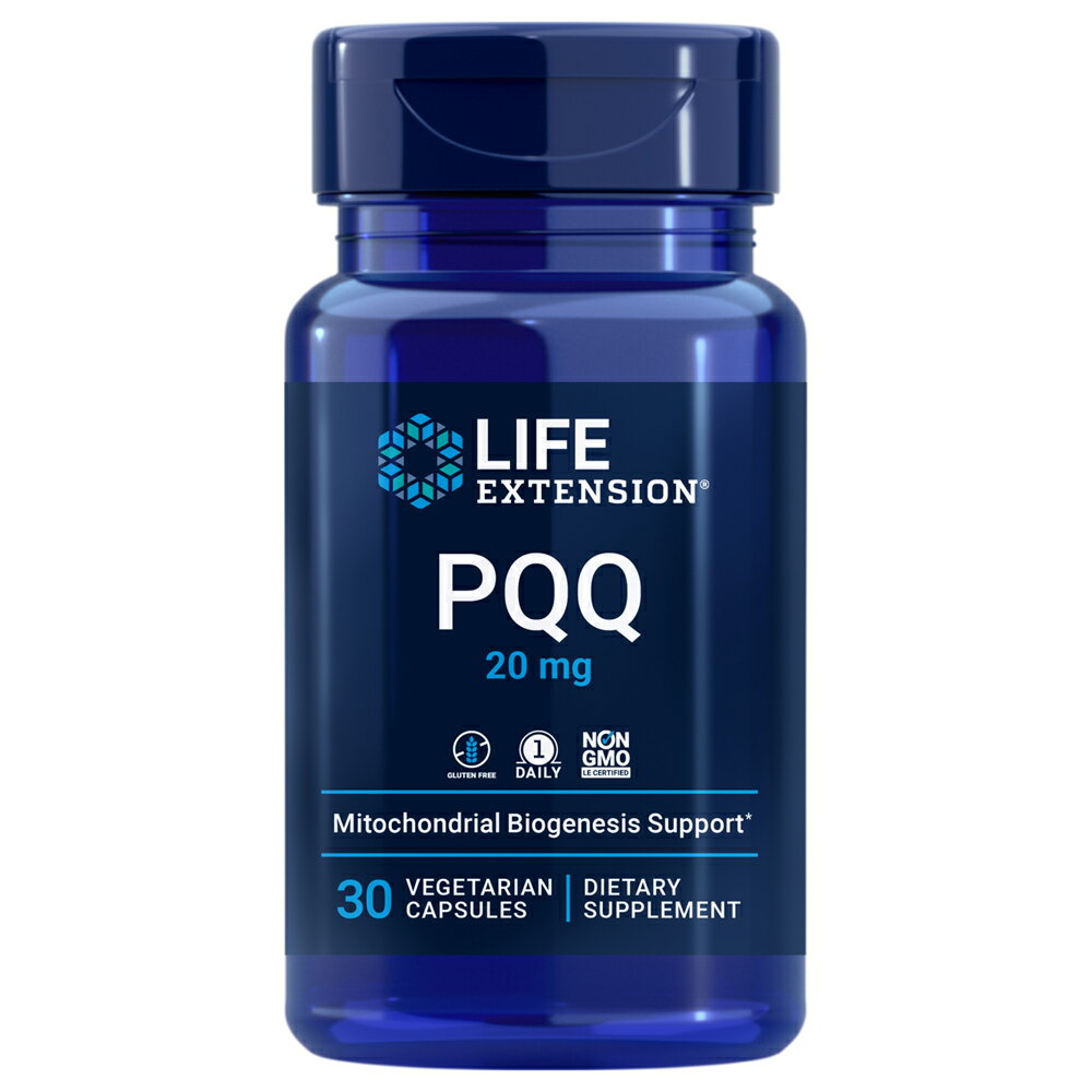 LIFE EXTENSION PQQ 20mg／30ベジカプセル Pyrroloquinoline Quinone／ピロロキノリンキノン／サプリメント／アメリカサプリ／サプマート／SupmartUSA／26530