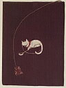 【メール便またはゆうメール 送料200円】 sheepsleep- 和モダンな猫刺しゅうブックカバー 文庫判 鍋ねこ(刺繡) 4046-PU