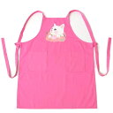 【訳あり!!値引き価格】【経年劣化による色あせ】choo choo 本舗 猫のエプロン 白