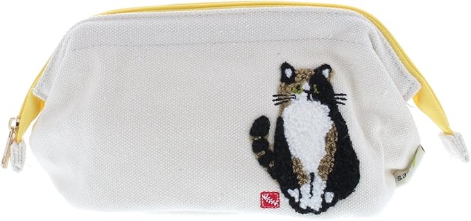 乐天商城 - 【ゆうメール 送料300円】ポコポコ刺しゅう　ぽこぽこみやけさん　ワイヤー入りポーチ