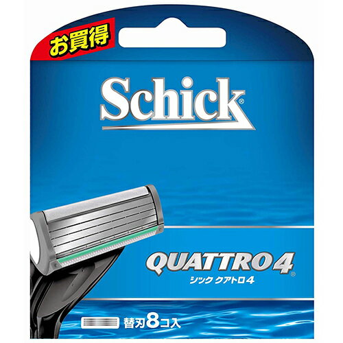 【メール便で送料無料 ※定形外発送の場合あり】シック・ジャパン株式会社　Schick(シック) 　クアトロ4 替刃［QTRI-8］ 8コ入