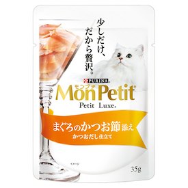 Rakuten - 【メール便で送料無料 ※定形外発送の場合あり】ネスレ日本株式会社ネスレ ピュリナ ペットケアモンプチプチリュクス パウチ まぐろのかつお節添え（35g）＜少しだけ、だから贅沢＞