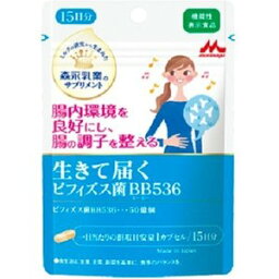 【メール便で送料無料 ※定形外発送の場合あり】森永乳業株式会社 生きて届く ビフィズス菌BB536 ( 15カプセル )【機能性表示食品】＜腸内環境を良好にし、腸の調子を整える＞