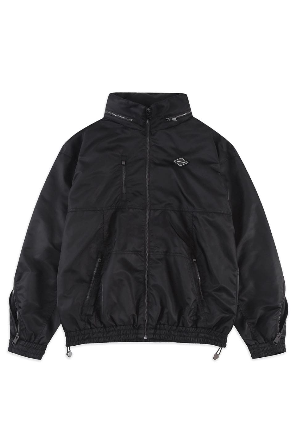 yUnknown London zBlack Reflective Zip Panel Jacket Xg[g t@bV qbvzbv _X 傫TCY  gh Y fB[X