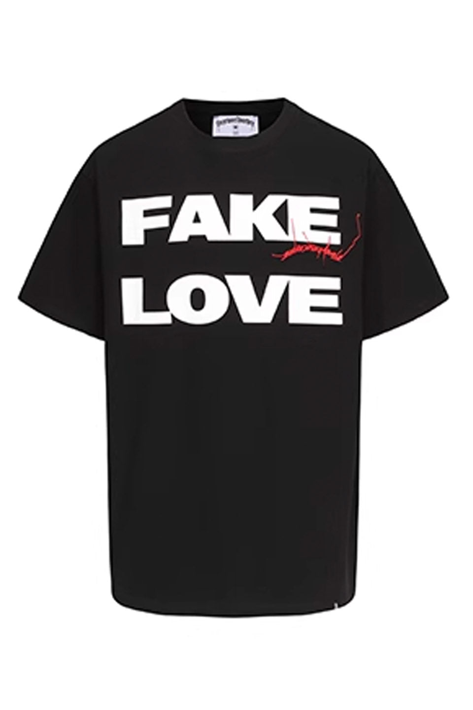 Fake Love Tee ストリート ファッション ヒップホップ ダンス 大きいサイズ ゆったり トレンド メンズ レディース