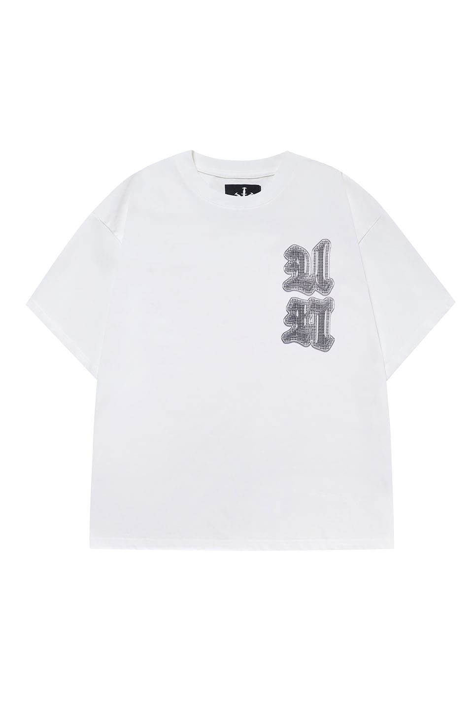 yUnknown London zMulti Logo Iced Out Tee - White Grey Xg[g t@bV qbvzbv _X 傫TCY  gh Y fB[X